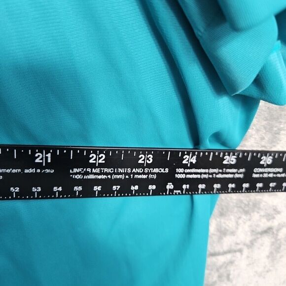 Vanity Fair Women's Sz 3X Green Pajama Top Nylon short sleeve USA - Picture 4 of 9